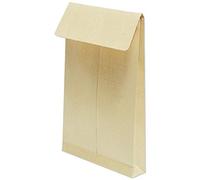 Clairefontaine 13058C - Boite de 250 Pochettes Kraft Armé Brun E4-280x400 mm avec Soufflet de 30 mm - Auto-Adhésives - 130g/m