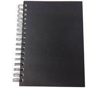 Clairefontaine 134256C Carnet Spiralé Goldline - 64 Feuilles Papier Dessin Ivoire - A5 14,8x21 cm 140g - Format Portrait - Couverture Rigide Noire Imitation Toile