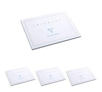 Clairefontaine 1456C - Bloc encollé de 20 Cartes Triomphe - Bristol Blanc - A6-105x148 mm - 205g/m² (Lot de 4)