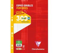 Clairefontaine 14711C Clairefontaine Copies doubles perforées, A4, séyès