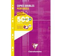 Clairefontaine Copies doubles Métric A4 21 x 29,7 cm petits carreaux 500 pages perforées