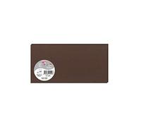 Clairefontaine 1542C - Paquet de 25 Cartes Simples - Format DL 10,6x21,3cm - 210g/m² - Coloris Cacao - Cartons d'Invitation Evènements et Correspondance - Gamme Pollen - Papier Premium Lisse