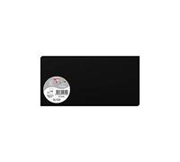 Clairefontaine 1575C - Paquet de 25 Cartes Simples - Format DL 10,6x21,3cm - 210g/m² - Coloris Noir - Cartons d'Invitation Evènements et Correspondance - Gamme Pollen - Papier Premium Lisse