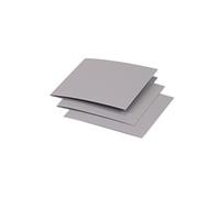Clairefontaine 16032C - Paquet de 25 Cartes Doubles - Format Carré (11,6x11,6cm) - 210g/m² - Coloris Gris Koala - Carton d'Invitation Evènements et Correspondance - Gamme Pollen - Papier Premium Lisse