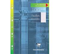 Clairefontaine Feuillets mobiles 17322C A4 – 100 pages perforées petits carreaux + marge 90 g
