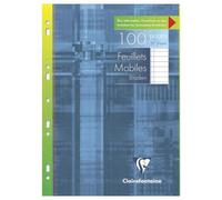 Clairefontaine Feuillets mobiles sous étui 1733C A4 100 pages ligné + marge perforés papier 90 g