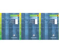 Clairefontaine 1733C Un Étui de Feuillets Mobiles Perforés - A4 21x29,7 cm - 100 Pages Lignés avec Marge - Papier Blanc 90 g - Étui Réutilisable (Lot de 3)