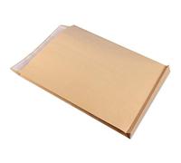 Clairefontaine 17450C - Boite de 250 Pochettes Kraft Brun C4-229x324 mm avec Soufflet de 30 mm - Auto-Adhésives - 120g/m²