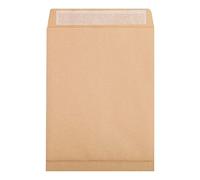 Clairefontaine Boîte 250 pochettes kraft 275×365 mm, soufflet 30 mm, auto-adhésives, 120 g/m², brun