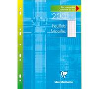 Clairefontaine 1751AMZC Un lot de 2 Étuis de Feuillets Mobiles Perforés - A4 21x29,7 cm - 200 Pages Grands Carreaux - Papier Blanc 90 g - Étuis Réutilisables