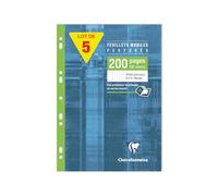 Clairefontaine 17522C - Lot 5 Étuis FM A4 200p PC avec Marge 90g