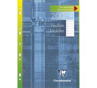 Clairefontaine 1756C Un Étui de Feuillets Mobiles Perforés - A4 21x29,7 cm - 200 Pages Lignées avec Marge - Papier Blanc 90 g - Étui Réutilisable (L'emballage peut varier)