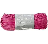 Clairefontaine - 196008Cpack - Un lot de 8 Pelotes Raphia Couleur Roses Opéra - Ensemble de plusieurs fils de Raphia Longueur 1m50 par fil- 50g - Loisirs Créatifs - Emballage Cadeau - DIY Multiples