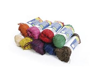 Clairefontaine - 196099C - Pelotes Raphia couleurs assorties -Ensemble de plusieurs fils de Raphia Longueur 1m50 par fil- 50g - Loisirs Créatifs - Emballage Cadeau - Carton de 9 pelotes