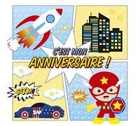 Clairefontaine 20034C Invitations Anniversaire Super Héros 8 Cartes + Env.