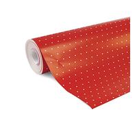 CLAIREFONTAINE 201402C - Rl papier Alliance 60g 50x0,70m Pois blanc/rouge