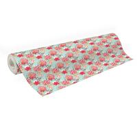 Clairefontaine - 202114C - Un Rouleau de Papier Cadeau Grande longueur - Papier Excellia 80g - Motifs : Floral - Dimensions : 50x0,70m - Emballage Cadeau, Idéal Pour Les Emballages Professionnels