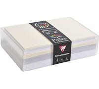 Clairefontaine 20842C - Coffret de 40 Enveloppes Auto-Adhésives, Format C6 (11,4x16,2cm) + 40 Cartes Simples, Format 11x15,5cm - Correspondance Pollen - Thème Mariage - 5 Couleurs Différents
