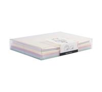 Clairefontaine 20919C - Coffret de 20 Enveloppes + 20 Cartes Naissance - Enveloppes Format C6 (11,4x16,2cm) - Cartes Format 11x15,5cm - Correspondance Pollen - Thème Naissance - 4 Couleurs