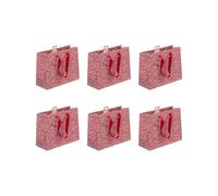 Clairefontaine 212917Cpack - Un lot de 5 Sacs Cadeaux Premium - Format shopping - 32x13x24,5cm - 170g - Rouge & Blanc- Idéal pour : Puzzles, Vêtements