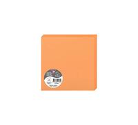 Clairefontaine 2156C - Paquet de 25 Cartes Doubles - Format Carré 16x16cm - 210g/m² - Coloris Clémentine - Cartons d'Invitation Evènements et Correspondance - Gamme Pollen - Papier Premium Lisse