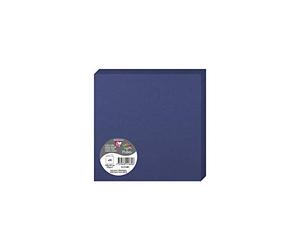 Clairefontaine 2168C - Paquet de 25 Cartes Doubles - Format Carré 16x16cm - 210g/m² - Coloris Bleu Nuit - Cartons d'Invitation Evènements et Correspondance - Gamme Pollen - Papier Premium Lisse