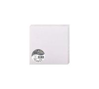 Clairefontaine 2184C - Paquet de 25 Cartes Doubles - Format Carré 16x16cm - 210g - Coloris Rose Poudré Irisé - Cartons d'Invitation Evènements et Correspondance - Gamme Pollen - Papier Premium Lisse