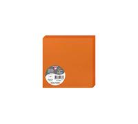 Clairefontaine 21886C - Paquet de 25 Cartes Doubles - Format Carré (13,5x13,5cm) - 210g/m² - Coloris Capucine - Carton d'Invitation Evènements et Correspondance - Gamme Pollen - Papier Premium Lisse