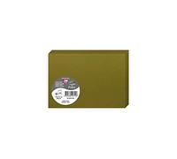 Clairefontaine 22315C - Paquet de 25 Cartes Doubles - Format C6 (11x15,5cm) - 210g/m² - Coloris Algue - Carton d'Invitation Evènements et Correspondance - Gamme Pollen - Papier Premium Lisse