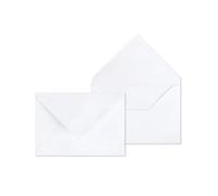 Boite de 500 Enveloppes Blanches B6-120x176mm - Gommées - 90g/m2 - Blanc
