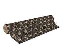 Clairefontaine Papier cadeau Flora – Kraft 70 g rouleau 50 x 0,70 m Noir