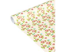 Pap.80g, Tiny Rolls 5x0,35m, Fleurs rges - Rouge