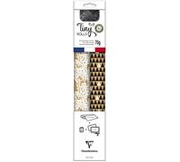 Pack 2TR+bolduc,5x0,35m,kraft,noir/blanc - Noir & Blanc
