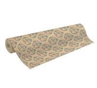 Clairefontaine 223899C - Une Bobine Papier Kraft Brut Recy imensions : 50mx70 cm - 70g - Motif : Boules De Noël, Rouge/Vert - Papier Recyclé, Idéal pour Emballage Cadeaux, DIY, Loisirs Créatifs