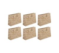 CLAIREFONTAINE 223926-6Cpack-6 sacs Kraft Shop 37,3x11,8x27,5cm-210g-Ginkgo