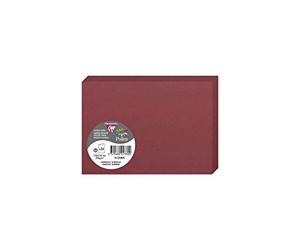 Clairefontaine 2380C - Paquet de 25 Cartes Doubles - Format C6 11x15,5cm - 210g/m² - Coloris Bordeaux - Cartons d'Invitation Evènements et Correspondance - Gamme Pollen - Papier Premium Lisse