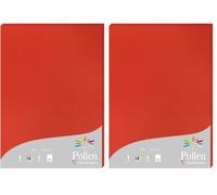 Clairefontaine 244267C - Étui de 25 Feuilles - Format A4 (21x29,7cm) - 210g/m² - Coloris Rouge Corail - Papier d'Invitation Evènements et Correspondance - Gamme Pollen - Papier Premium Lisse
