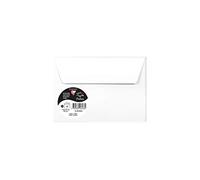 Sachet de 5 enveloppes Pollen C6 114x162 120g/m2 - Blanc