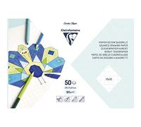 Clairefontaine 26523C - Un bloc quadrillé de 50 feuilles 29,7x21 cm 90g (une feuille d'exemples incluse)