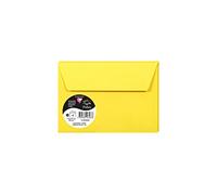 Sachet de 5 enveloppes Pollen C6 114x162 120g/m2 - jaune soleil