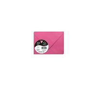 Clairefontaine 26570C - Sachet de 5 Enveloppes Gommées - Format 7,5x10cm - 120g/m² - Coloris Fuchsia - Invitation Evènements et Correspondance - Gamme Pollen - Papier Premium Lisse