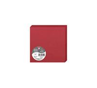 Clairefontaine 2825C - Paquet de 25 Cartes Doubles - Format Carré 13,5x13,5cm - 210g - Coloris Rouge Groseille - Cartons d'Invitation Evènements et Correspondance - Gamme Pollen - Papier Premium Lisse