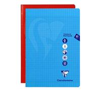 Cahier Travaux Pratiques piqué Mimesys A4 80 pages grands carreaux + uni couverture polypropylène Couleur aléatoire - Assortis