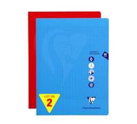 Clairefontaine 303327AMZC Lot 2 Cahiers TP 24x32 80p Grands Carreaux