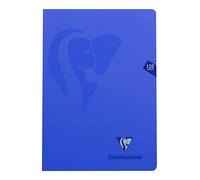 Clairefontaine 303510C Lot de 10 Cahiers Agrafés Mimesys - A4 21x29,7 cm - 120 Pages Quadrillées 10x10 avec Marge - Papier Blanc 90 g - Couverture Polypro Transparent - Couleurs Aléatoires