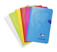 Clairefontaine 303656C Carnet Agrafé Couleurs Aléatoires 11x17 48p Ligné