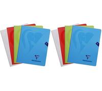 Clairefontaine 303740C Un Album Agrafé Mimesys - 17x22 cm - 96 Pages Unies Blanches - Papier 90 g - Couverture Polypro Transparent - Couleur Aléatoire (Lot de 2)