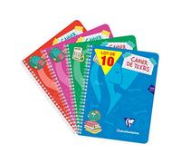 Clairefontaine 308756C - Lot 10 Cahiers Texte Spirale Mimesys 17x22cm 144p