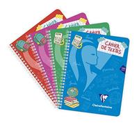 Clairefontaine Cahier de textes Mimesys 17x22 cm 144 p grands carreaux reliure int. couleur aléatoire
