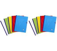 Clairefontaine 309341C Un Cahier Brochure Cousu Fil Mimesys - 24x32 cm - 192 Pages Grands Carreaux - Papier Blanc 90 g - Couverture Polypro - Couleur Aléatoire (Lot de 2)